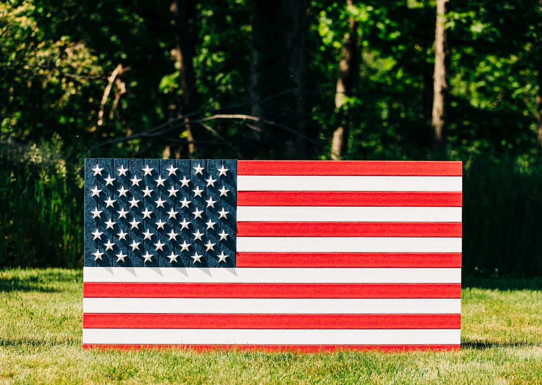 American flag made from poly