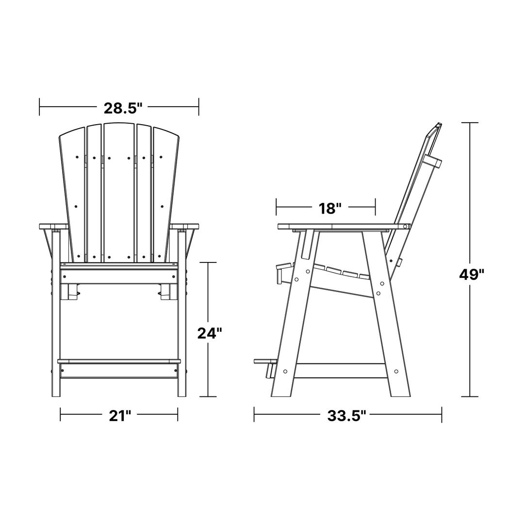 Heritage Balcony Chair dimensions diagram