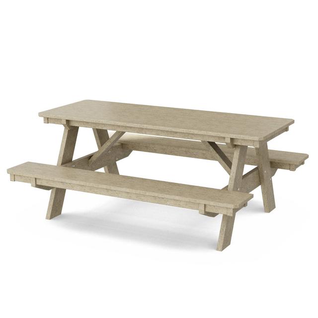 Heritage Picnic Table with Attached Benches