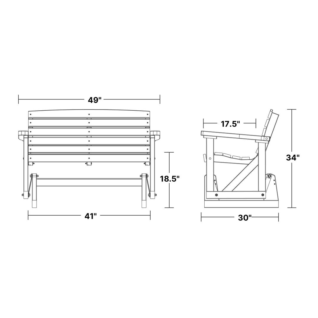 Classic Glider dimensions diagram